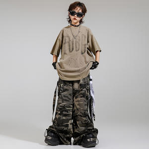 Ropa de Actuación de Baile Callejero para Niños, Traje de Camuflaje, Ropa Moderna, Estilo Retro Americano Hiphop - Product Image 3