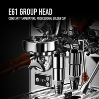 Machine à expresso semi-automatique avec tête de groupe E61, porte-filtre 58 mm, contrôle de température PID 15 bars, chaudière 2 L en acier inoxydable pour café