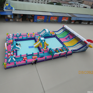 Eğlence için dev yüzme havuzu şişme eğlence parkı ile Lilytoys şişme mobil su oyun parkı - Product Image 3