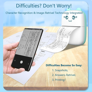 <span class=keywords><strong>Inkless</strong></span> Mini not yazıcı taşınabilir termal cep yazıcı fotoğraf 200DPI kablosuz 58mm etiket DIY akıllı termal yazıcı - Product Image 3