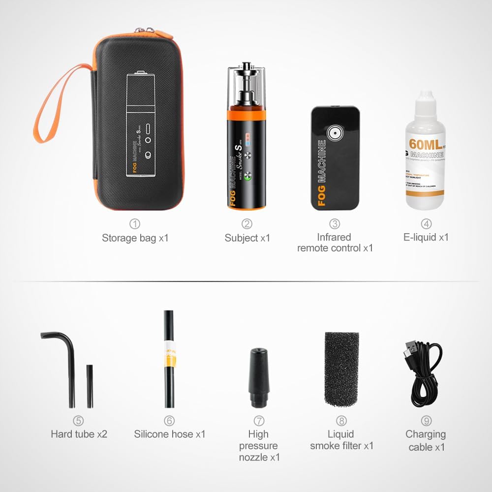 LENSGO Smoke S Mini Portable Fog Machine - 15W Power