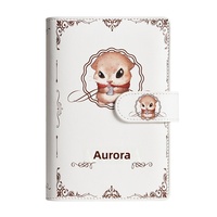 Carnet de planification A6 transfrontalier à feuilles mobiles avec illustrations colorées de dessins animés, couverture en cuir PU, idéal comme cadeau