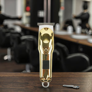 Máquina de Barbería Eléctrica Profesional Recargable Dorada al por Mayor con Carga USB, Batería de Litio y Longitudes Ajustables para Hombres - Product Image 1
