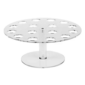 Support de cône de crème glacée acrylique clair fleur et forme ovale - Product Image 5