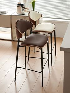 Tabourets <span class=keywords><strong>de</strong></span> bar modernes en métal, pivotants, hauteur comptoir, chaises hautes <span class=keywords><strong>de</strong></span> luxe avec dossier pour projets hôteliers - Product Image 1