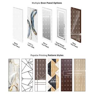 Armario <span class=keywords><strong>de</strong></span> Metal con Acabado Imitación Madera, Personalizado, con Espejo Impreso, Doble Puerta Corredera, Precio Económico al por Mayor - Product Image 5