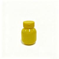 Portable 120ml Pet Vide En Plastique Jaune Biodégradable Médicament Vitamines Nutritionnelles Capsule Bouteille Avec Enfants Preuve Couvercle