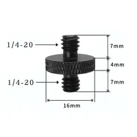 Vis de conversion 1/4-20 à 3/8-16, adaptateur mâle-mâle pour support de trépied photo/vidéo, accessoires de fixation génériques