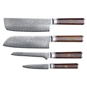 Juego de Cuchillos de Cocina Profesionales de Alta Calidad con Mango de Madera de Palisandro, Logotipo Personalizado, Juego de Cuchillos de Cocina Japoneses de Acero de Damasco - Product Image 1