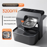 Distributeur d'eau inclinable pour animaux de compagnie avec réservoir de 3,2 L, flux d'eau autonettoyant et séparation des eaux sales et propres pour chats et chiens
