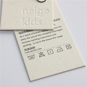 Étiquettes nominatives imprimées sur mesure peu coûteuses / étiquettes de vêtements en papier avec fil - Product Image 5
