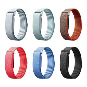 Correa de reloj original de nailon con cierre de gancho y bucle, transpirable, de repuesto, con silicona en el interior, para Google Fitbit Air - Product Image 3