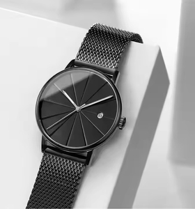 ultra Custom logo Thin Quartz Alloy Wrist <b>Watches</b> for Men Minimalist Stainless Steel Bracelet Mesh <b>Watch</b> - Product Image 2