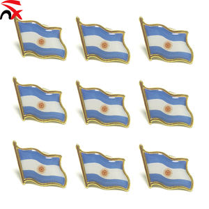 Broche personnalisée avec logo <span class=keywords><strong>du</strong></span> drapeau argentin, insigne de pays <span class=keywords><strong>du</strong></span> <span class=keywords><strong>monde</strong></span>, épingle de revers en alliage métallique, emblème de drapeau pour la décoration - Product Image 1