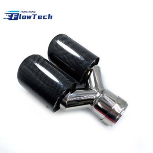 Embout d'échappement universel pour voiture de 89 mm en acier inoxydable avec couvercle d'entrée en fibre de carbone pour la modification et la décoration des véhicules - Product Image 5