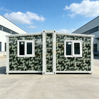 Capsule spatiale mobile, mini-maison 2 chambres 1 salle de bain, maison modulaire préfabriquée avec résistance au feu, au froid et au vent