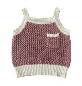 <span class=keywords><strong>Chaleco</strong></span> de Punto con Textura Vintage para Bebé, Suéter sin Mangas con Bolsillo, Última Moda en Ropa Infantil Personalizada de Fábrica - Product Image 2