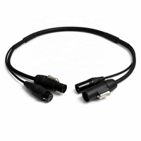 Câble Combo Étanche de 3 Mètres True1 Mâle vers Femelle avec Câble DMX XLR pour Éclairage de Scène Extérieur