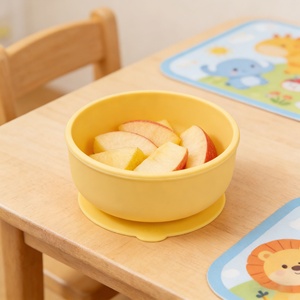 Bol à riz rond grande capacité, épaissi, anti-brûlure pour bébé, en silicone, vaisselle domestique - Product Image 5