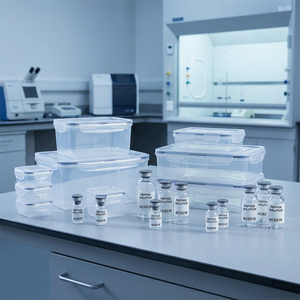 Custom Professional Transparent Plastic Packaging <b>Box</b> for 2ml 5ml 10ml Vials Laboratory Peptide Research Serum Container - Product Image 5