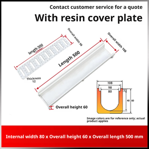 HESUN H21 SMC composite resin drainage ditch, fiberglass U-shaped channel, farmland irrigation and drainage canal - Product Image 2