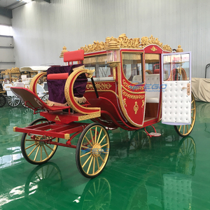 Carruaje Eléctrico de Alta Calidad Rojo, el Más Vendido, para Bodas Reales y Paseos Turísticos, Tipo Carruaje de Caballos, en Venta, Transporte Especial - Product Image 3