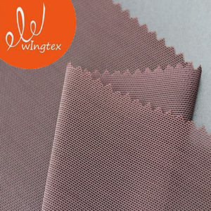 15% Spandex lavorato a maglia Plain Power Net tessuto a rete 85% <span class=keywords><strong>poliammide</strong></span> <span class=keywords><strong>Nylon</strong></span> per sari tessuto elasticizzato tinta unita ordito N70D * E210D Wingtex - Product Image 4
