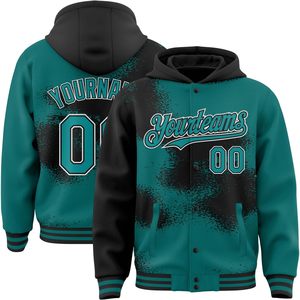 Chaqueta Varsity Personalizada, Sudadera con Capucha, Chaqueta de Béisbol con Letras Bordadas, Nombre y Número Personalizados, Unisex, para Adultos, Informal, Cálida - Product Image 1
