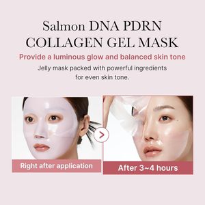 Mascarilla Facial Coreana Rosa Salmón con Aroma a Limón, Gel <span class=keywords><strong>de</strong></span> Colágeno <span class=keywords><strong>para</strong></span> una Piel Radiante y Elástica, Tratamiento Nocturno - Product Image 4