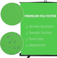 Toile de fond rétractable HEYU 2MX2M pour studio photo, écran vert chromakey pliable, fonds bleu, blanc, noir en rouleau