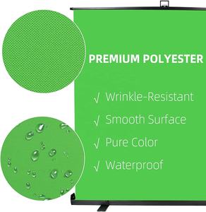 HEYU 2MX2M Sfondo Retrattile per Chromakey Verde, Blu, <span class=keywords><strong>Bianco</strong></span>, <span class=keywords><strong>Nero</strong></span>, Pieghevole, per Studio Fotografico - Product Image 3