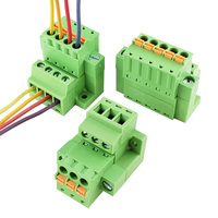 Bloc de bornes mâle-femelle à montage sur panneau avec connecteur à bride et prise à ressort de 3,81 mm, certifié CE, pour connexion sans soudure en ligne