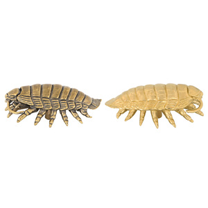 Brass Door Handles Chinese <strong>Style</strong> Bathynomus Giganteus Cabinet Pulls for Kids Bedroom with Screws - Product Image 6