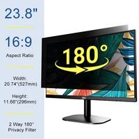 Filtre de confidentialité anti-regard indiscret bidirectionnel, anti-lumière bleue, anti-reflets pour écran de moniteur de bureau AOC 23,8 pouces 16:9