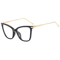 Mode Cat Eye femmes cadres pour lunettes Anti lumière bleue myopie cadre métal Temples papillon lunettes cadres en gros