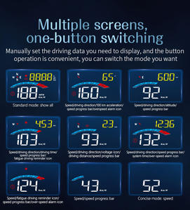 Afficheur tête haute HUD IKiKin OBD2 + GPS double mode, projecteur <span class=keywords><strong>reflex</strong></span>, afficheur tête haute HUD pour toutes les voitures - Product Image 4