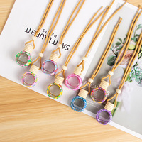 Bouteille d'huile essentielle vide gourde pendentif aromathérapie céramique voiture désodorisant suspendu bouteille en verre diffuseur 10ml