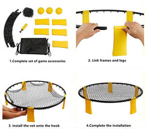 Ningbo kraliyet OEM üreticinin yeni savaş Roundnet başak oyun topları Set plastik çim plaj spor oyuncak - Product Image 3