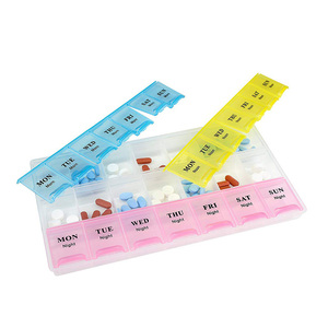 Boîte de rangement pour pilules à grande capacité avec 21 compartiments, 7 jours, 3 fois par jour, pour le <span class=keywords><strong>matin</strong></span>, l'après-midi <span class=keywords><strong>et</strong></span> le <span class=keywords><strong>soir</strong></span> - Product Image 3