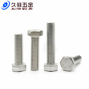 สลักเกลียวหกเหลี่ยมสแตนเลส Jiufei Hardware ขนาด M12 M14 M16 เกลียวเต็ม A2-70 เกรด 8.8 มาตรฐาน - Product Image 1