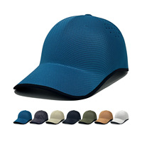 Gorra de Béisbol de Poliéster Moldeado de una Pieza, Unisex, Sólida, sin Costuras, Ajustable, de Secado Rápido y Transpirable, Gorras de Béisbol al por Mayor