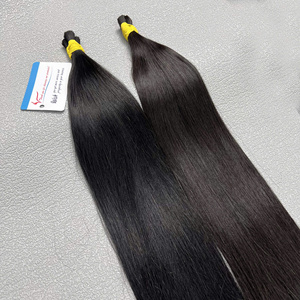 Meilleure vente Extensions de cheveux humains vietnamiens crus de luxe 100% de haute qualité en vrac 30 pouces cheveux naturels lissés tout - Product Image 1