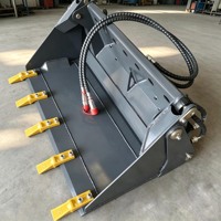 Bêche 4-en-1 pour chargeuse compacte, bêche à godets multi-usages Q355 avec dents, prix direct usine OEM CE ISO