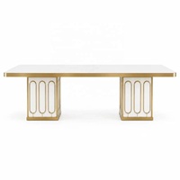 Table d'appoint de luxe en verre et acier inoxydable pour décoration de mariage et événements