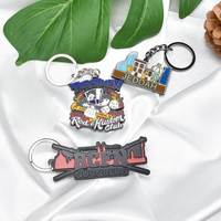 Individuell Gestalteter Schlüsselanhänger mit Personalisiertem Logo, Elektrophoretischer Schwarz-UV-Druck auf Metall, für Reise-Souvenir-Geschenk
