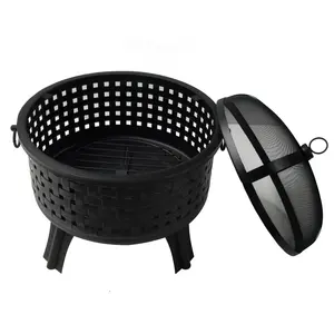 Large Deep Round Bowl Fire Pit Outdoor For BBQ Cooking Garden Backyard Fire Pit