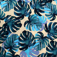 Grossistes Tissu Hawaïen Échantillon Gratuit Pas Cher Prix Personnalisation Imprimé Sensation de la Main Douce Tissé 45s 100% Rayonne Floral Chemise Uni