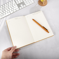 Carnet de notes A5 personnalisé en cuir PU, couverture rigide, 120 feuilles, reliure cousue, pages imprimées personnalisées disponibles avec logo personnalisé