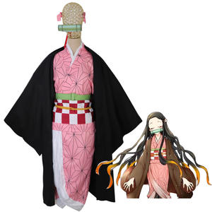 Kostum <span class=keywords><strong>Cosplay</strong></span> Anime Kamado Nezuko Pakaian Dewasa Lengkap Douma Kimono <span class=keywords><strong>Cosplay</strong></span> Wanita Pakaian Pertunjukan - Product Image 4