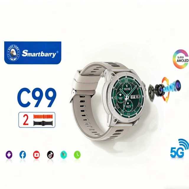 C99 Smart watch 5G Smart watch 4+64G With SIM Card Slot Rotate camera Android 2.04inch HD Video Call Support Whatsapp Call WIFI